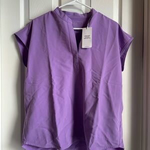 Figs Purple Rafaela Scrub Top